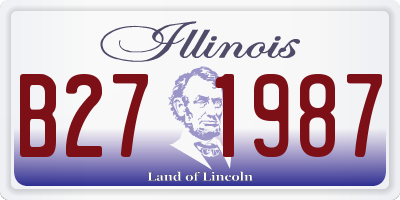 IL license plate B271987