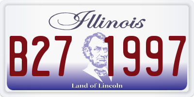 IL license plate B271997