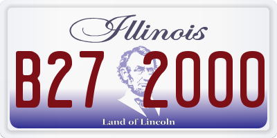 IL license plate B272000