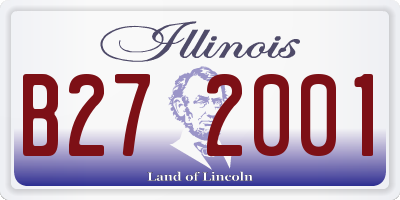 IL license plate B272001