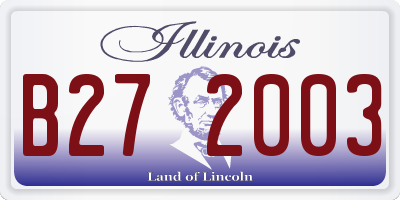 IL license plate B272003