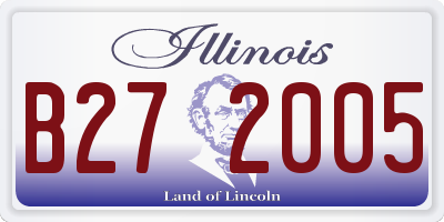 IL license plate B272005