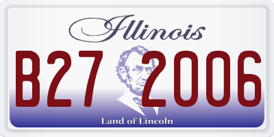 IL license plate B272006