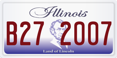 IL license plate B272007