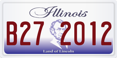 IL license plate B272012