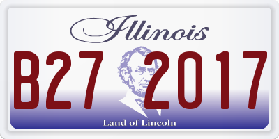 IL license plate B272017
