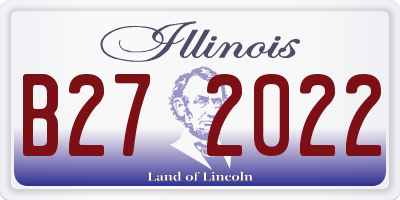 IL license plate B272022