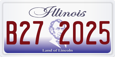 IL license plate B272025