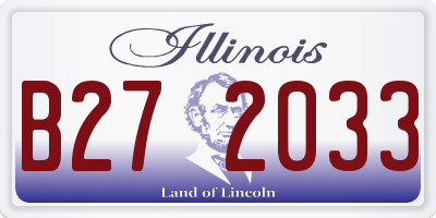 IL license plate B272033