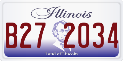 IL license plate B272034