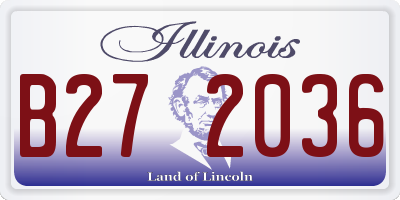 IL license plate B272036