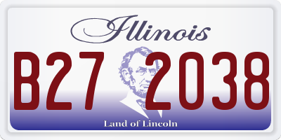 IL license plate B272038