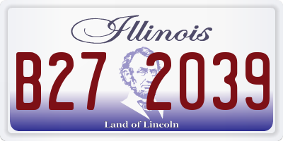 IL license plate B272039