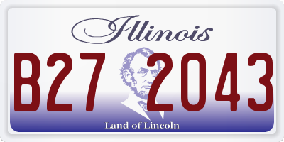 IL license plate B272043