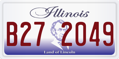 IL license plate B272049