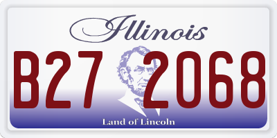IL license plate B272068