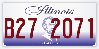 IL license plate B272071