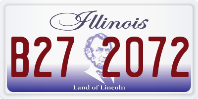 IL license plate B272072