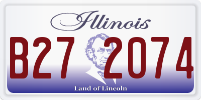 IL license plate B272074