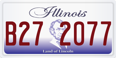 IL license plate B272077
