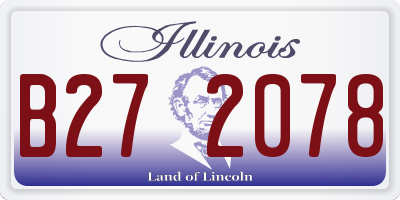 IL license plate B272078