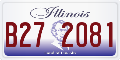 IL license plate B272081