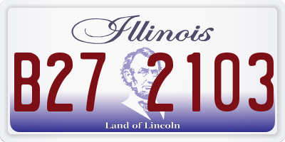 IL license plate B272103