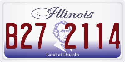 IL license plate B272114