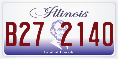 IL license plate B272140