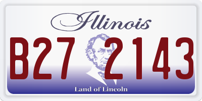IL license plate B272143