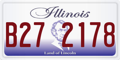 IL license plate B272178
