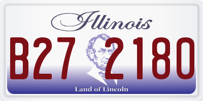 IL license plate B272180