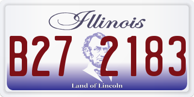IL license plate B272183