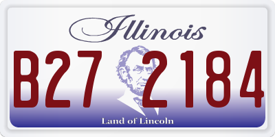IL license plate B272184