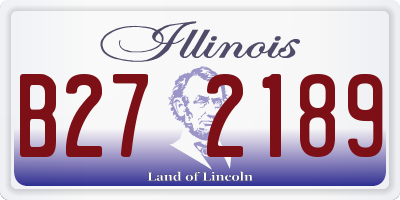 IL license plate B272189