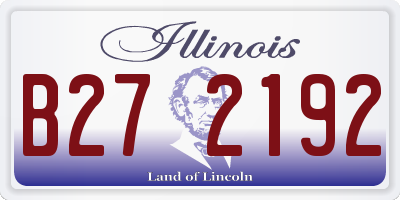 IL license plate B272192