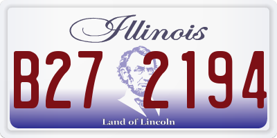 IL license plate B272194