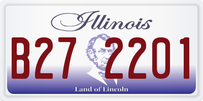 IL license plate B272201