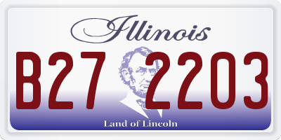 IL license plate B272203