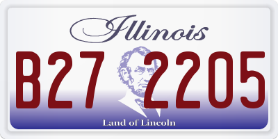 IL license plate B272205