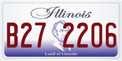 IL license plate B272206