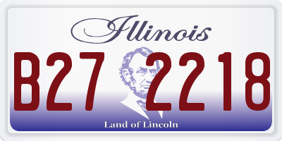 IL license plate B272218