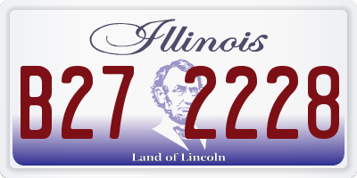 IL license plate B272228