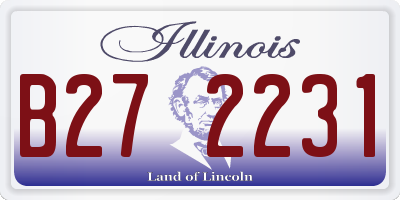 IL license plate B272231