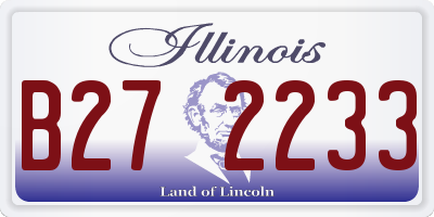 IL license plate B272233