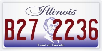 IL license plate B272236
