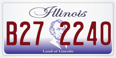IL license plate B272240