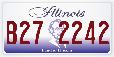 IL license plate B272242