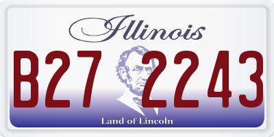 IL license plate B272243