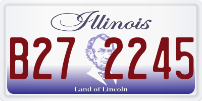 IL license plate B272245